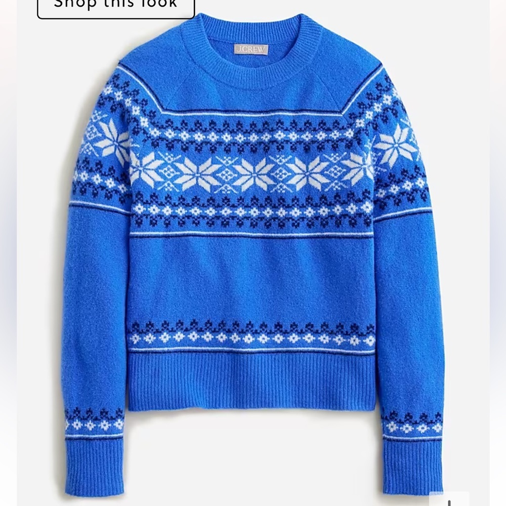 J. Crew Fair Isle crewneck sweater in Supersoft yarn